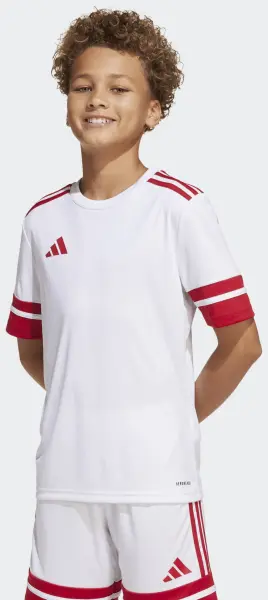 Футболка джерси детская Adidas SQUADRA 25 JERSEY бело-красная JJ0059