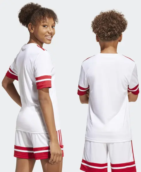 Футболка джерси детская Adidas SQUADRA 25 JERSEY бело-красная JJ0059