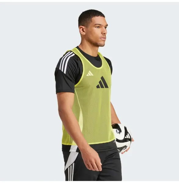 Манишка футбольная Adidas TRAINING 24 BIB желтая JF3244