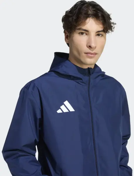 Ветровка Adidas ENTRADA 26 ALL WEATHER JACKET темно-сине-белая JZ9102