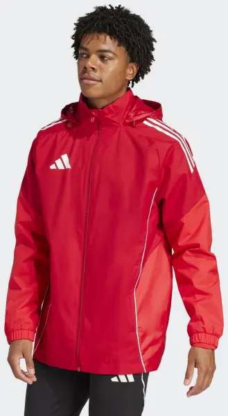 Ветровка Adidas TIRO 25 COMPETITION ALL WEATHER JACKET красно-бордовая JI6503