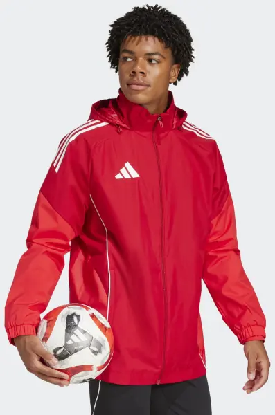 Ветровка Adidas TIRO 25 COMPETITION ALL WEATHER JACKET красно-бордовая JI6503