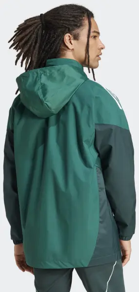 Ветровка Adidas TIRO 25 COMPETITION ALL WEATHER JACKET темно-зелено-зеленая JI8936