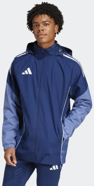 Ветровка Adidas TIRO 25 COMPETITION ALL WEATHER JACKET темно-сине-голубая JI6543