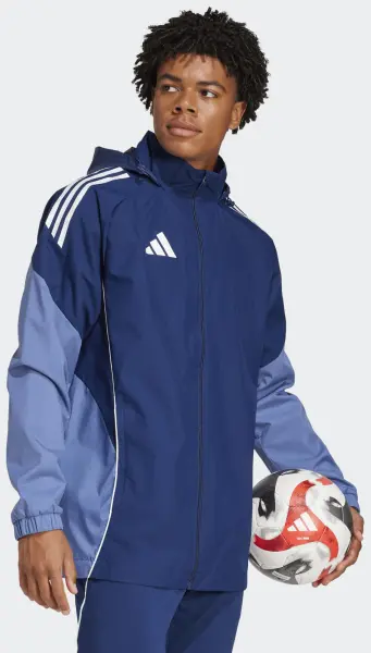Ветровка Adidas TIRO 25 COMPETITION ALL WEATHER JACKET темно-сине-голубая JI6543