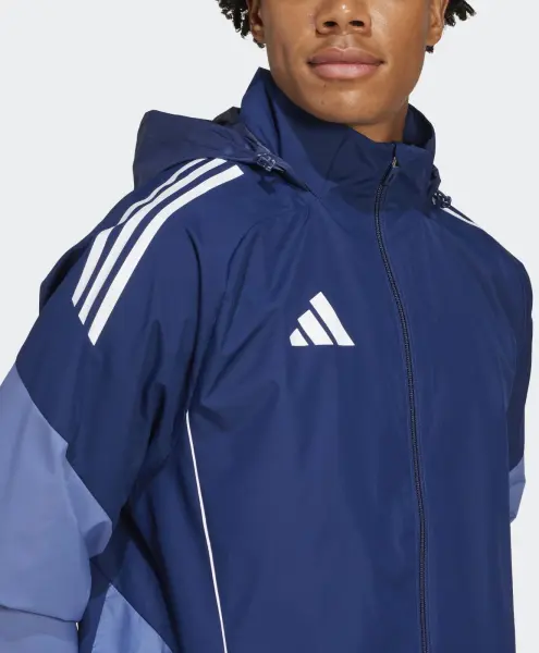Ветровка Adidas TIRO 25 COMPETITION ALL WEATHER JACKET темно-сине-голубая JI6543