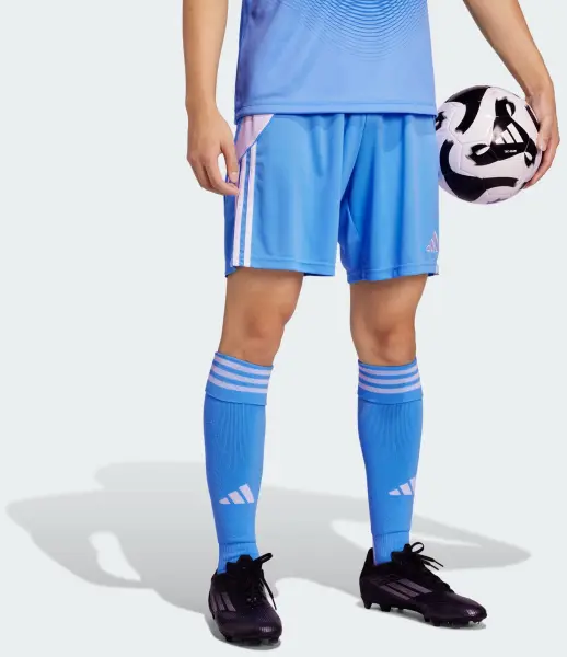 Шорты футбольные Adidas TIRO 24 SHORTS голубые JI6093