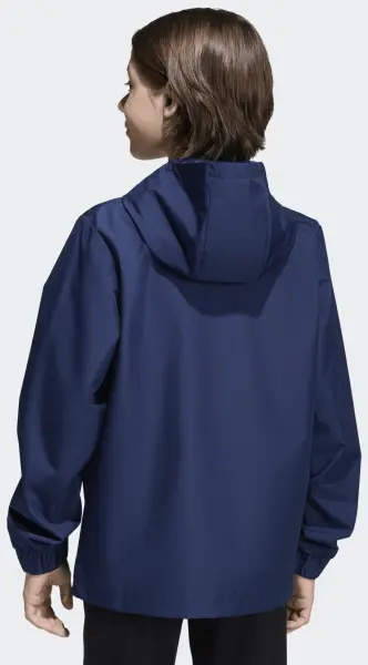 Ветровка детская Adidas ENTRADA 26 ALL WEATHER JACKET темно-сине-белая JZ9103