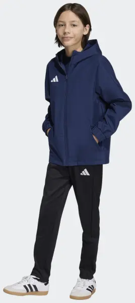Ветровка детская Adidas ENTRADA 26 ALL WEATHER JACKET темно-сине-белая JZ9103
