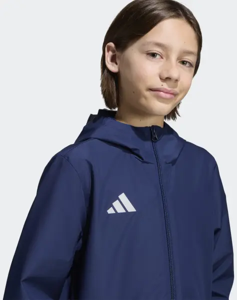 Ветровка детская Adidas ENTRADA 26 ALL WEATHER JACKET темно-сине-белая JZ9103
