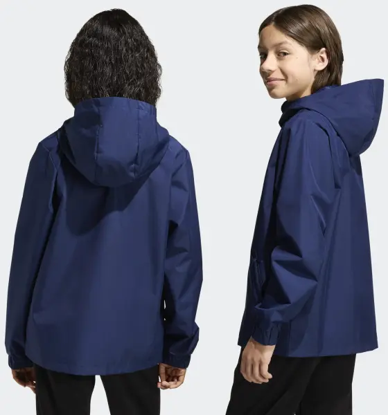 Ветровка детская Adidas ENTRADA 26 ALL WEATHER JACKET темно-сине-белая JZ9103