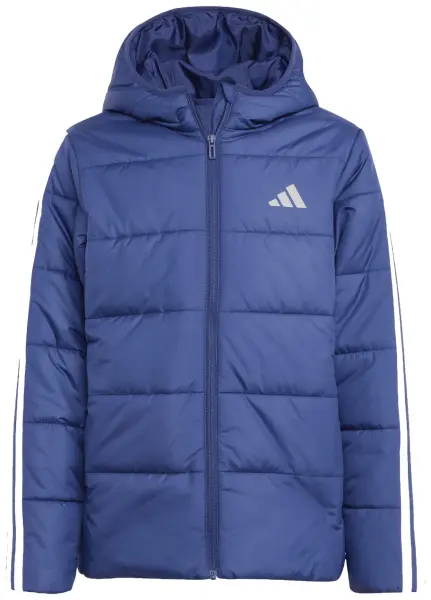 Куртка утепленная детская Adidas ESSENTIALS 3-STRIPES PADDED KIDS темно-сине-белая JL7403
