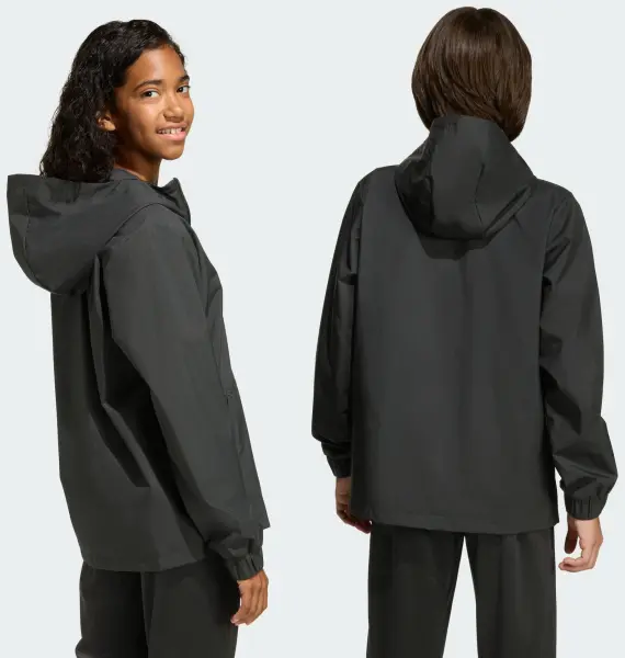 Ветровка детская Adidas ENTRADA 26 ALL WEATHER JACKET черно-белая JZ9104