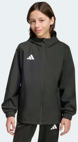 Ветровка детская Adidas ENTRADA 26 ALL WEATHER JACKET черно-белая JZ9104