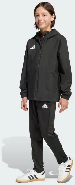 Ветровка детская Adidas ENTRADA 26 ALL WEATHER JACKET черно-белая JZ9104