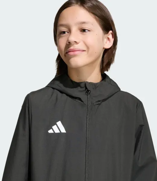 Ветровка детская Adidas ENTRADA 26 ALL WEATHER JACKET черно-белая JZ9104