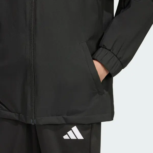 Ветровка детская Adidas ENTRADA 26 ALL WEATHER JACKET черно-белая JZ9104