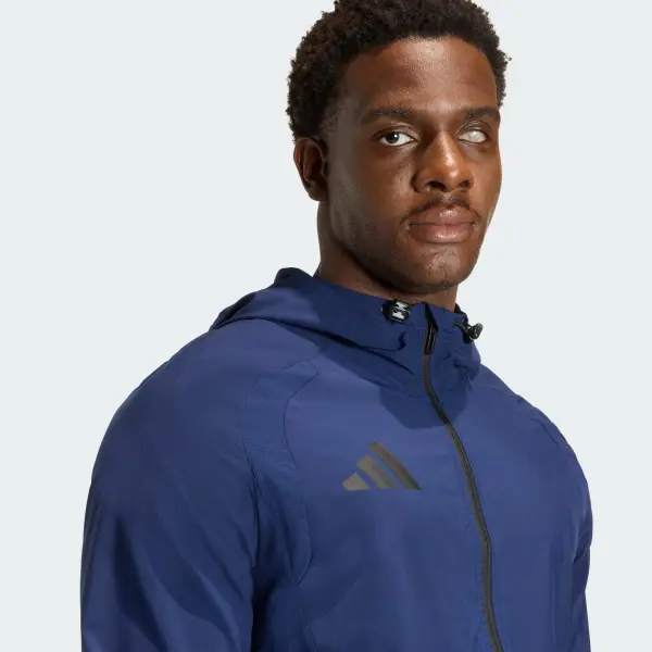 Ветровка Adidas TIRO TRAVEL WINDBREAKER темно-синяя KD3334