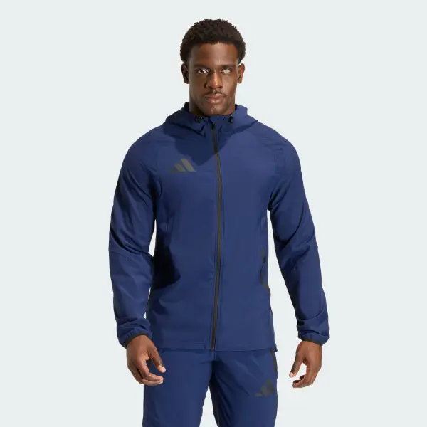 Ветровка Adidas TIRO TRAVEL WINDBREAKER темно-синяя KD3334