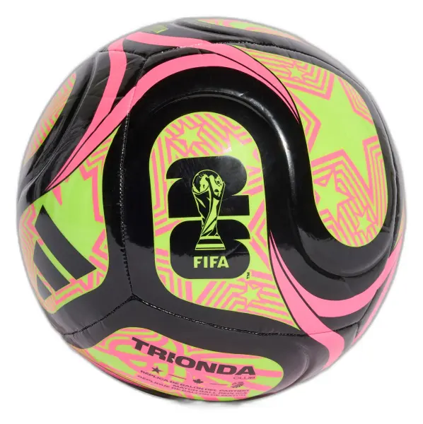 М’яч футбольний Adidas FIFA WORLD CUP 26 TRIONDA CLUB чорно-рожевий Розмір 5 JD8053
