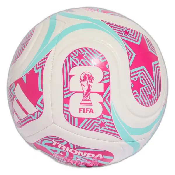 М’яч футбольний дитячий Adidas FIFA WORLD CUP 26 TRIONDA CLUB біло-рожевий Розмір 4 JD8054