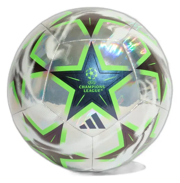 Мяч футбольный детский Adidas UEFA CHAMPIONS LEAGUE 26/27 TRAINING FOIL серебряно-черный Размер 4 KE9774