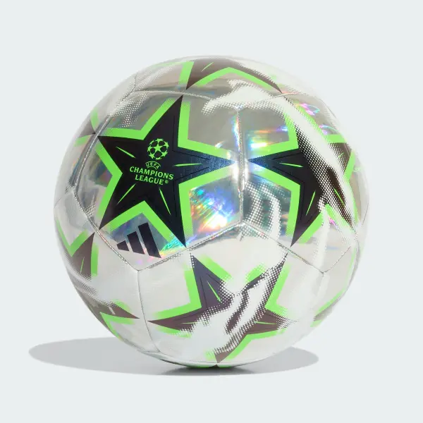 Мяч футбольный Adidas UEFA CHAMPIONS LEAGUE 26/27 TRAINING FOIL серебряно-черный Размер 5 KE9774
