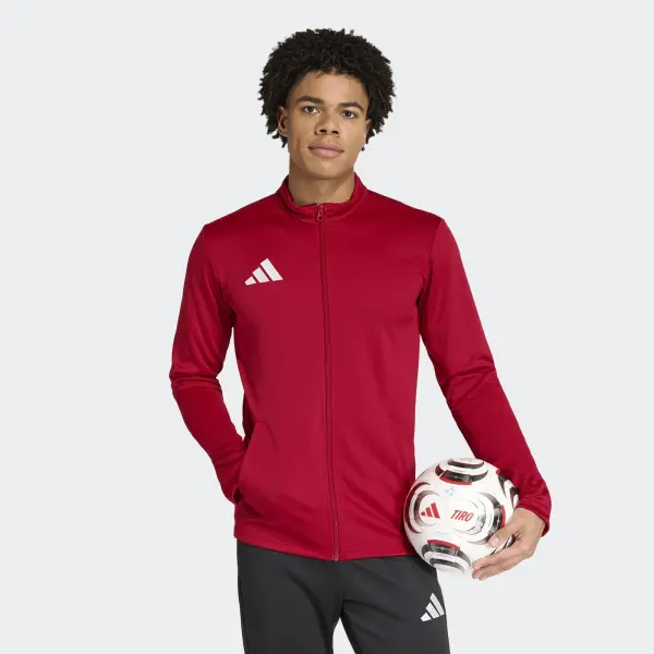 Олимпийка (мастерка) Adidas ENTRADA 26 TRACK JACKET красно-белая JZ6586