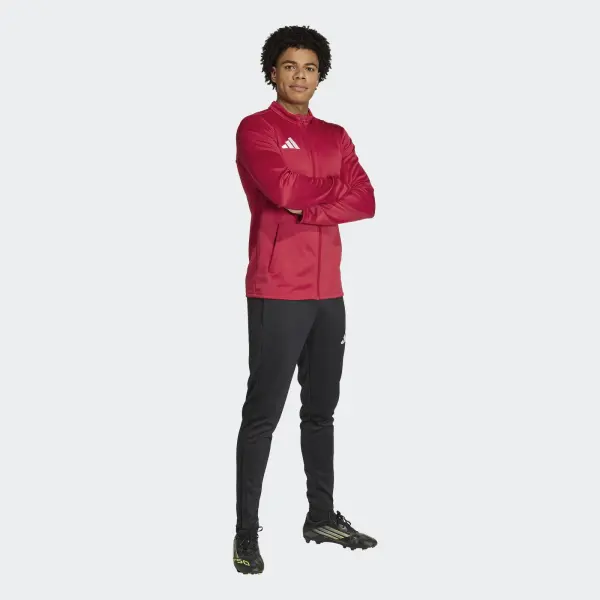 Олимпийка (мастерка) Adidas ENTRADA 26 TRACK JACKET красно-белая JZ6586