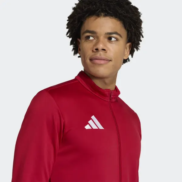Олимпийка (мастерка) Adidas ENTRADA 26 TRACK JACKET красно-белая JZ6586