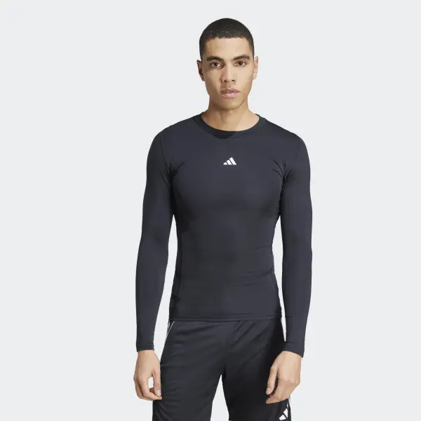 Компресійна футболка з довгим рукавом Adidas TECHFIT чорна JP2944