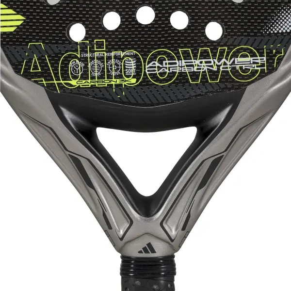 Ракетка для падл-тенісу Adidas ADIPOWER CARBON CTRL 3.4 чорно-жовта AR1CA3