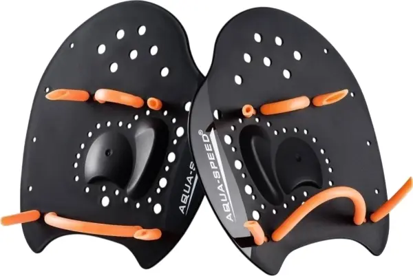 Лопатки для плавання Aqua Speed SKILL PADDLE чорно-помаранчеві M 147-07M