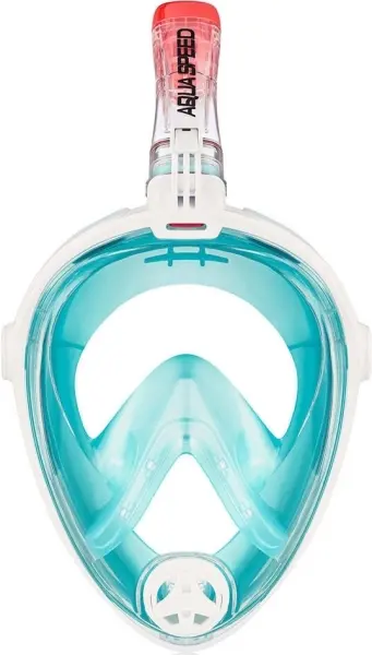 Маска для плавання повнолицьова Aqua Speed SPECTRA 2.0 бірюзово-біла 247-02