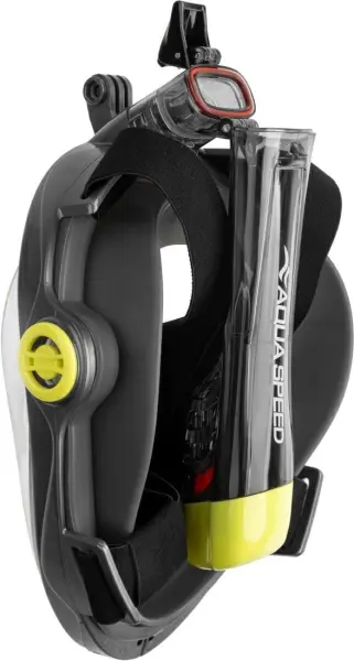Маска для плавання повнолицьова Aqua Speed SPECTRA 2.0 чорно-жовта 247-30