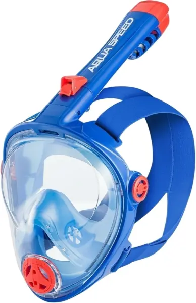 Маска для плавання повнолицьова дитяча Aqua Speed SPECTRA 2.0 KID синьо-помаранчева 248-01