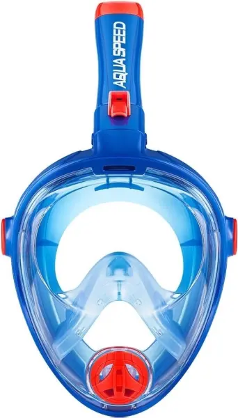 Маска для плавання повнолицьова дитяча Aqua Speed SPECTRA 2.0 KID синьо-помаранчева 248-01