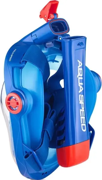 Маска для плавання повнолицьова дитяча Aqua Speed SPECTRA 2.0 KID синьо-помаранчева 248-01