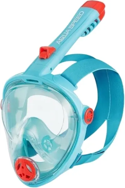 Маска для плавання повнолицьова дитяча Aqua Speed SPECTRA 2.0 KID бірюзово-червона 248-02
