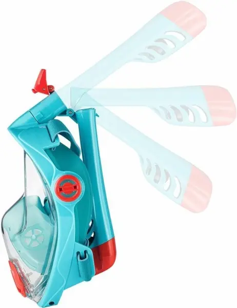 Маска для плавання повнолицьова дитяча Aqua Speed SPECTRA 2.0 KID бірюзово-червона 248-02
