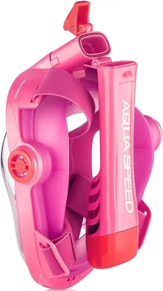 Маска для плавання повнолицьова дитяча Aqua Speed SPECTRA 2.0 KID рожево-червона 248-03