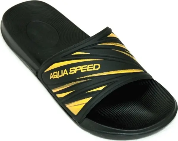 Шльопанці Aqua Speed IDAHO чорно-жовті 514-18