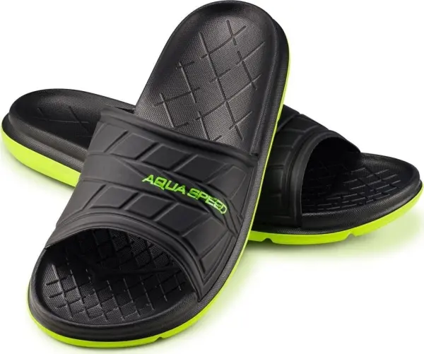 Шльопанці Aqua Speed ASPEN чорно-лаймові 534-07