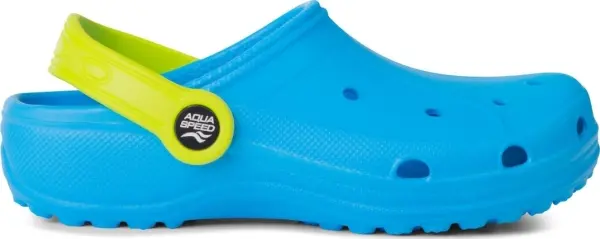 Кроксы детские Aqua Speed LIMA голубо-лимонные 555-02