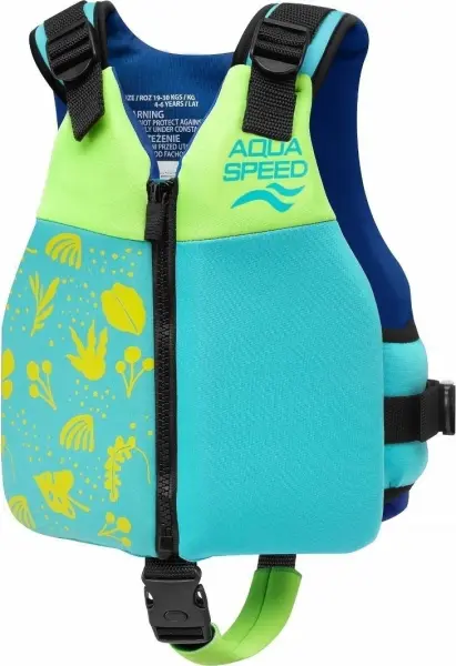 Жилет для плавання дитячий Aqua Speed SAFE SPLASH бірюзово-салатовий 626-02