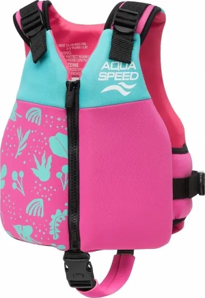 Жилет для плавання дитячий Aqua Speed SAFE SPLASH рожево-бірюзовий 626-03