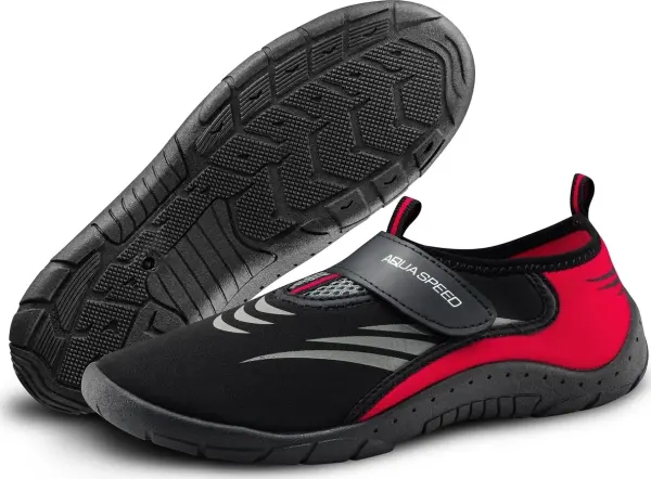 Аквашузи Aqua Speed AQUA SHOE 27 чорно-червоні 642-27D