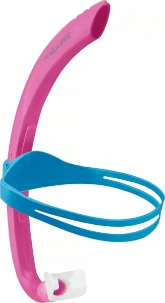 Дихальна трубка для плавання дитяча Aqua Speed JUNO JUNIOR рожево-блакитна 734-03