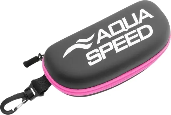 Чохол для окулярів для плавання Aqua Speed GOGGLE CASE чорно-рожевий 737-03