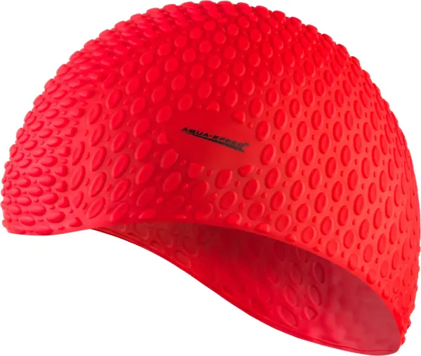 Шапочка для плавания Aqua Speed BUBBLE красная 102-31